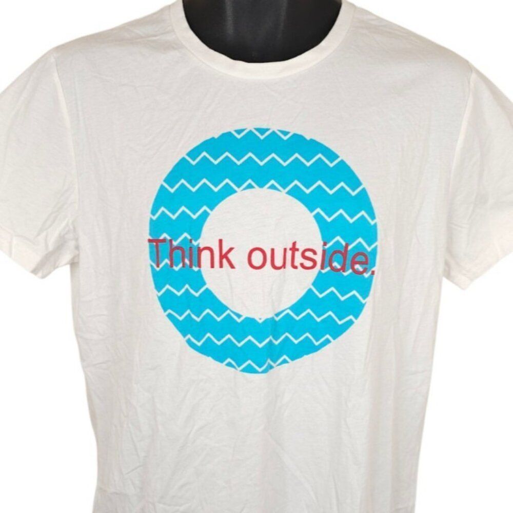 Think Outside T Shirt Mens Size Large White Clockhouse Streetwear